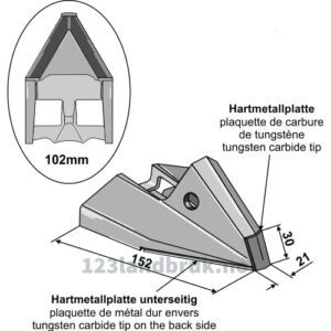 Sålabb - Frø og Gjødsel - Tungsten Karbide - Bourgault