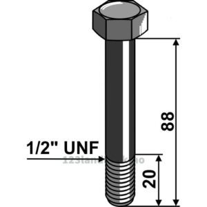 Bolt - 10.9 - 1/2" UNFx88mm - Mulag