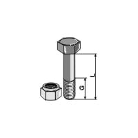 Bolt med Låsemutter - 8.8 - M14x2x120mm - Turner