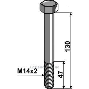 Bolt - 10.9 - M14x2x130mm