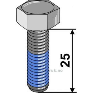 Bolt med Locktite - 8.8 - M14x1,5x25mm - Dücker