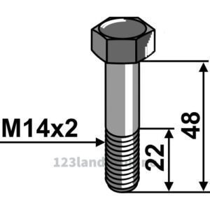 Bolt - 8.8 - M14x2x48mm - Rousseau