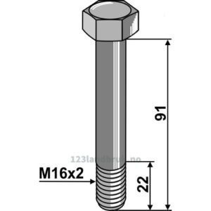 Bolt - 10.9 - M16x2x91mm - Kuhn, Nobili