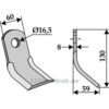 Y-Kniv - 130x60x8mm - Agricom