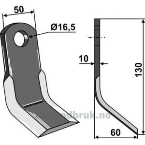 Y-Kniv - 130x50x10mm - Agricom