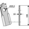 Slåmaskinkniv - Rett - 150x60x10mm - Agrimaster, Calderoni, Sicma (Miglianico)