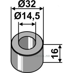 Foring - Ø14,5xØ32x16mm - Agromec