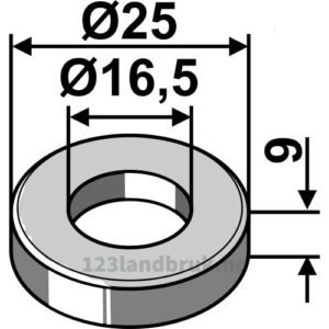Foring - Ø16,5xØ25x9mm - Agrimaster