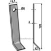 Y-Kniv - 120x18,5x2mm - Agria, Gutbrod, Tornedo