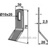 Y-Kniv - 70x30x2,5mm - Agria, Lipco