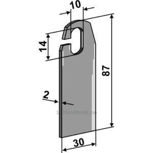 Slagkniv - Scarify knife - 87x30x2mm - Amazone