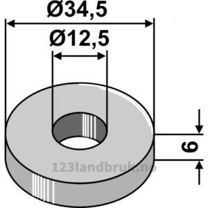 Skive - Ø12,5x6mm - AS