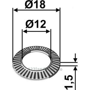 Skive - Ø12x1,5mm - AS