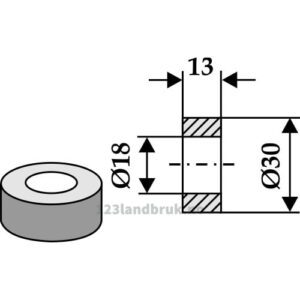 Foring - Ø18xØ30x13mm - BAMS