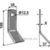 Y-Kniv - 100x30x4mm - B.C.S.