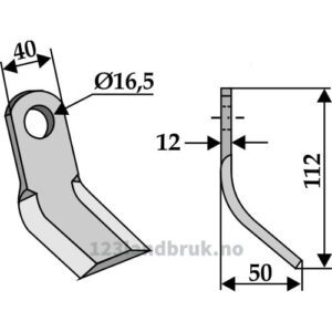 Y-Kniv - 112x40x12mm - Becchio & Mandrile