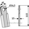 Kniv / Slagstål - Rett - 115x40x15mm - Becchio & Mandrile
