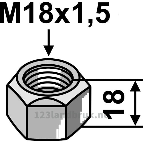 Låsemutter - M18x1,5mm - Berti
