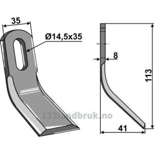 Y-Kniv - 113x35x8mm - Bomford