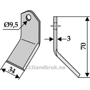 Y-Kniv - 70x34x3mm - Bomford