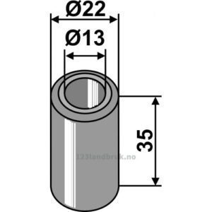Foring - Ø13xØ22x35mm - Bomford, Mc Connel