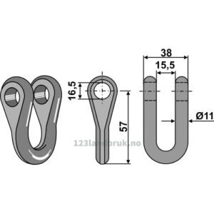 Sjakkel 11 mm - Mc Connel