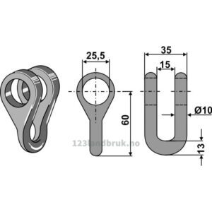 Sjakkel 13 mm - Bomford, Mc Connel, Spearhead