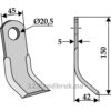 Y-Kniv - 150x45x5mm - Bruni