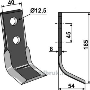 Y-Kniv - 185x40x8mm - Bruni