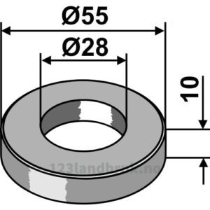 Skive - Ø28x10mm - Berti
