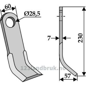 Y-Kniv - 230x60x7mm - Cabe (Nuova Cabe), Forigo-Roteritalia
