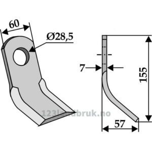 Y-Kniv - 155x60x7mm - Cabe (Nuova Cabe)