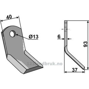Y-Kniv - 93x40x6mm - Carroy et Giraudon
