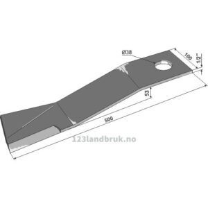 Slåmaskinkniv - 500x100x1/2"|12,7mm - Mc Connel