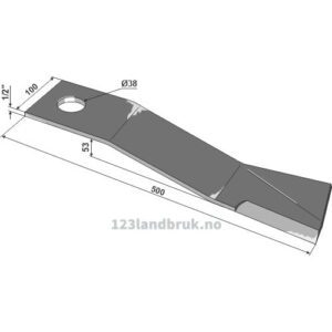 Slåmaskinkniv - 500x100x1/2"|12,7mm - Mc Connel