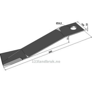 Slåmaskinkniv - 695x100x10mm - Mc Connel