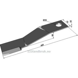 Slåmaskinkniv - 490x75x10mm - Mc Connel