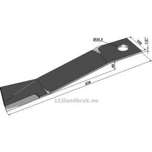 Slåmaskinkniv - CY60 - 628x100x1/2"|12,7mm