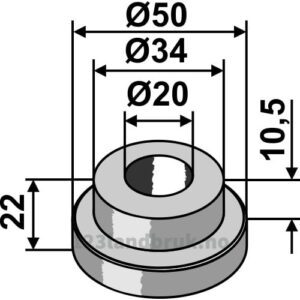 Foring - Ø20xØ34x22mm - Mc Connel