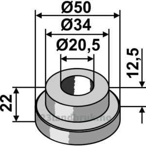 Foring - Ø20,5xØ34x22mm - Mc Connel