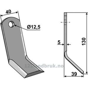 Y-Kniv - 130x40x5mm - Caroni