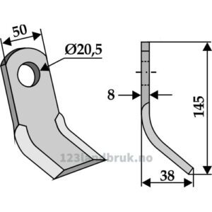 Y-Kniv - 145x50x8mm - Cosma