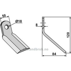 Y-Kniv - 120x50x8mm - Dragone