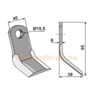 Y-Kniv - 95x40x6mm - Dücker