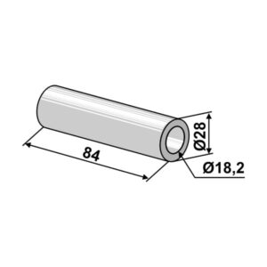 Foring - Ø18,2xØ22x84mm - Dücker