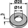 Skive - Ø14x3mm - Epoke
