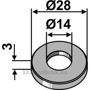 Skive - Ø14x3mm - Epoke