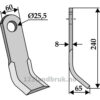 Y-Kniv - 240x60x8mm - Ferri