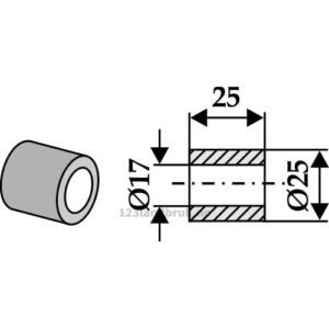 Foring - Ø17xØ25x25mm - Ferri