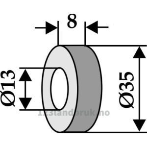 Skive - Ø13x8mm - Ferri